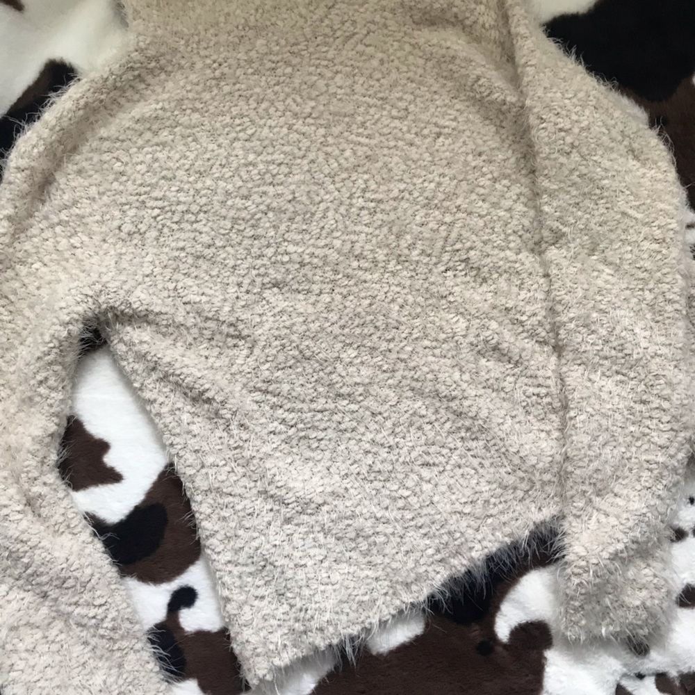 Mock Turtleneck Boucle Sweater